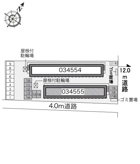 ★手数料０円★札幌市西区西野一条２丁目　月極駐車場（LP）